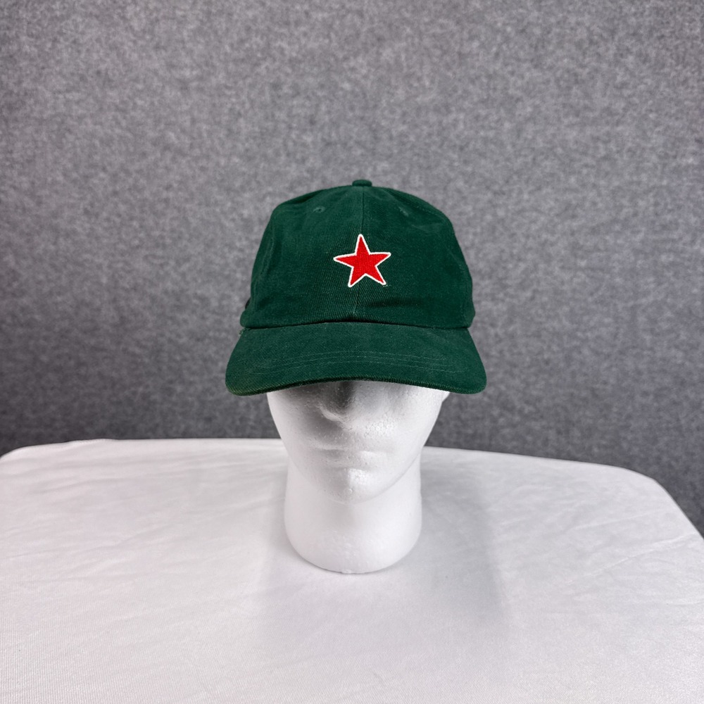 Heineken Hat US Open Tennis 1997 Vintage OSFM Green Cotton Strapback Red Star
